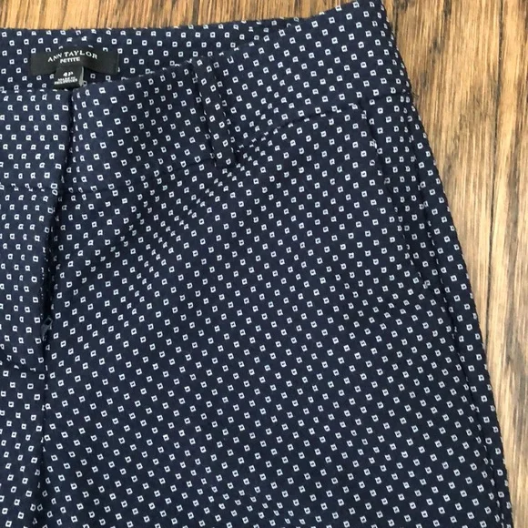 Ann Taylor dotted trousers in navy - Picture 2 of 6